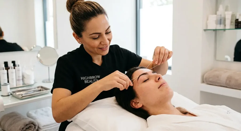 Eyebrow threading 