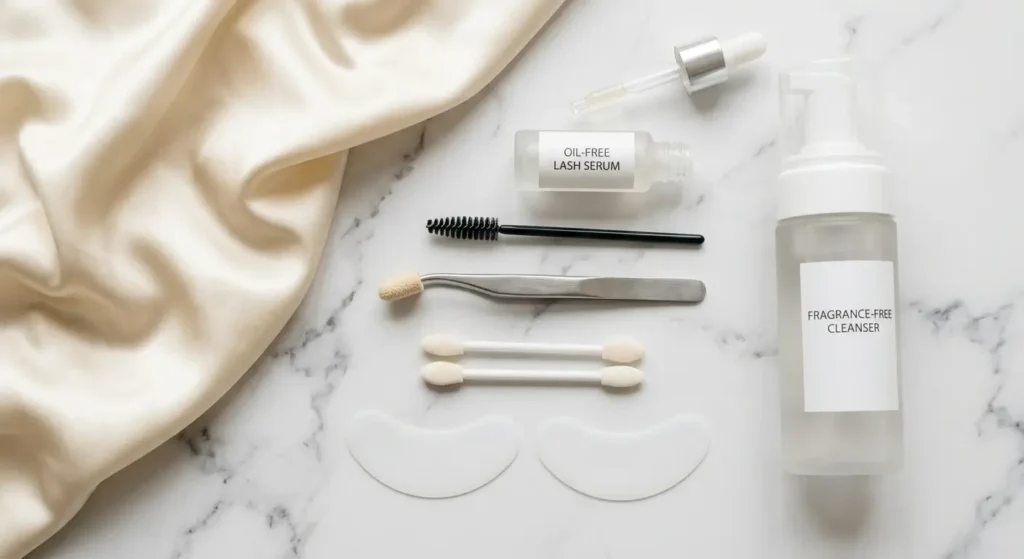 Best at-home products for maintaining a Korean Lash Lift.