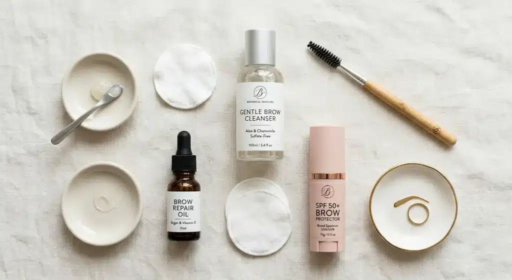 Aftercare products to help brow results last longer.